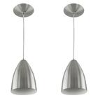 Kit 2 Pendentes Vegas Premium Gourmet Em Aluminio Escovado