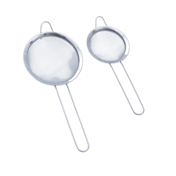 Kit 2 Peneiras Aço Inox Coador E Filtro De Sucos, Chás E Líqu