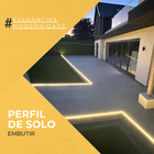 Kit 2 Perfil De Led 28x11mm Embutir Ip65 1m P/ Piso Solo Gara