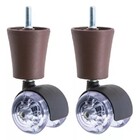 Kit 2 Pes Cama Box/ Roda Silicone Não Risca Piso Preto - Marr