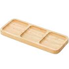Kit 2 Petisqueiras 3 Divisórias 25x10cm Bandeja De Bambu Entr