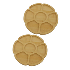 Kit 2 Petisqueiras Flor Bambu 25cm Class Home