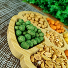 Kit 2 Petisqueiras Flor Bambu 25cm Class Home