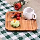 Kit 2 Petisqueiras Quadrada Bambu 20cm Class Home