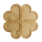 Kit 2 Petisqueiras Quebra-cabeça Bambu 26cm