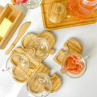 Kit 2 Petisqueiras Quebra-cabeça Bambu 26cm