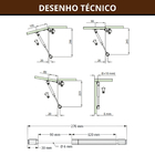 Kit 2 Pistão À Gás Com Amortecedor Para Armário Cozinha 60n