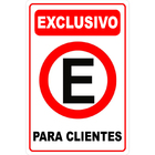 Kit 2 Placa Aviso Estacione Exclusivo Clientes 30cmx20cm Pvc