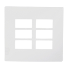 Kit 2 Placa Branca 4x4 3+3 Módulos Com Suporte Linha I9