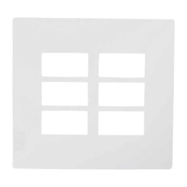 Kit 2 Placa Branca 4x4 3+3 Módulos Com Suporte Linha I9