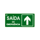 Kit 2 Placas Adesiva Pvc de Sinalização Indicativa Saída de E