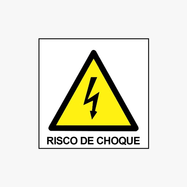 Kit 2 Placas Adesiva Sinalizadora Indicativa Alerta Risco de