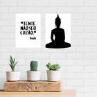 Kit 2 Placas Buda Frase Engraçada 18x27cm