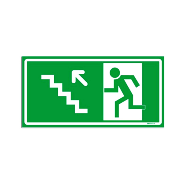 Kit 2 Placas de Indicação Adesiva Saída de Emergência Escada
