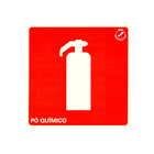 Kit 2 Placas de Indicação Sinalizadora Extintor Pó Químico 20