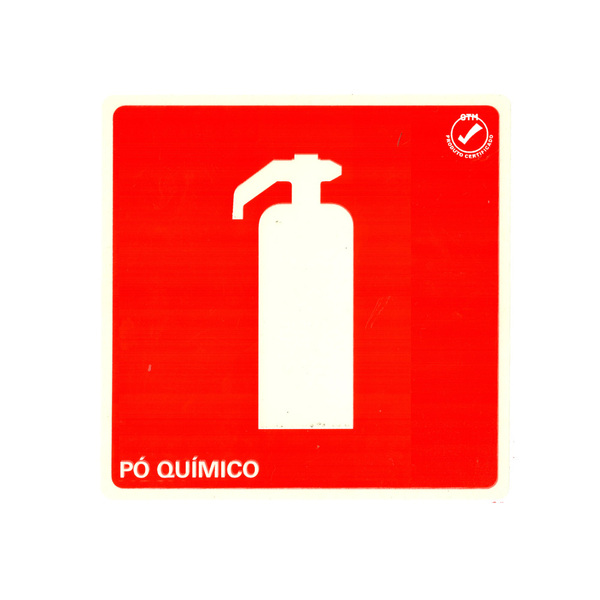 Kit 2 Placas de Indicação Sinalizadora Extintor Pó Químico 20
