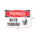 Kit 2 Placas de Sinalização Indicativa Perigo de Alta Tensão