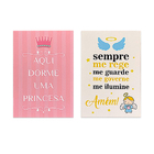Kit 2 Placas Decorativas Em Mdf Aqui Dorme Uma Princesa E Ora