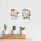 Kit 2 Placas Decorativas Frase Cozinha 18x27cm