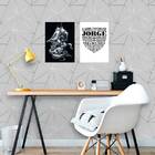 Kit 2 Placas Decorativas Oração São Jorge 18x27cm