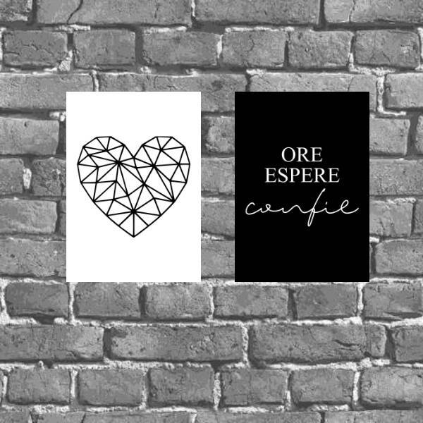 Kit 2 Placas Decorativas Ore Espere Confie 18x27cm