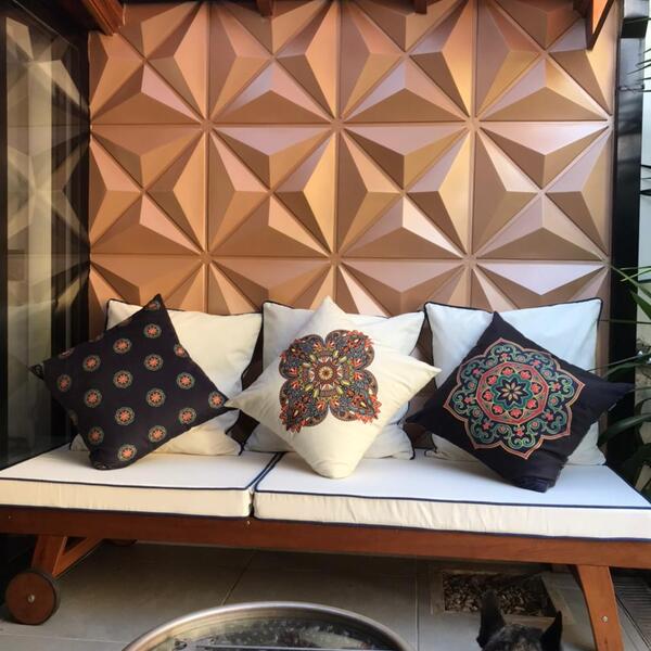 Kit 2 Placas Painel Decorativo Revestimento Plastico Tijolinh