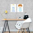 Kit 2 Placas Parede Anjo Da Guarda Azul 18x27cm