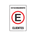 Kit 2 Placas Sinalização Adesiva Estacionamento Exclusivo Par