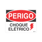 Kit 2 Placas Sinalização Adesiva Perigo Choque Elétrico Pvc 1