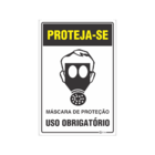 Kit 2 Placas Sinalização Adesiva Uso EPI Máscara Pvc