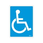 Kit 2 Placas Sinalização Indicativa Deficiente Físico 15x20 C