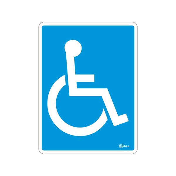 Kit 2 Placas Sinalização Indicativa Deficiente Físico 15x20 C
