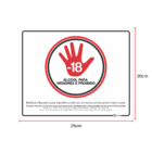 Kit 2 Placas Sinalização Proibido Álcool Menores Comércio 20x