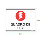 Kit 2 Placas Sinalização Quadro Luz 15x20Cm Autocolante Pvc