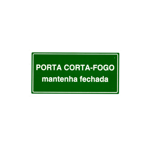 Kit 2 Placas Sinalizadora Adesiva Pvc Indicativa Porta Corta
