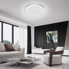 Kit 2 Plafon Led Acrilico Efeito Estrelado Slim Redondo6000k