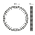 Kit 2 Plafon Led Sagitta Redondo Efeito Cristal 12w Branco Qu