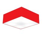 Kit/2 Plafon Quadrado Md-3002 Cúpula Em Tecido 15/50x50cm Ver