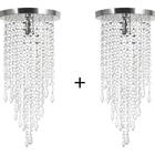 Kit 2 Plafon Redondo Crilik Pl7301 Cromado