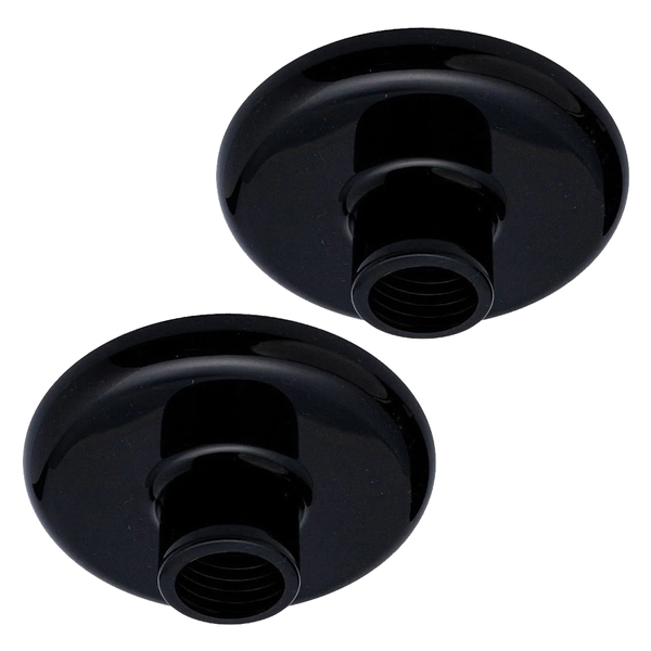 Kit 2 Plafon Simples Redondo Rosqueado E27 14,5cm Preto