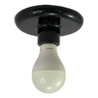 Kit 2 Plafon Simples Redondo Rosqueado E27 14,5cm Preto