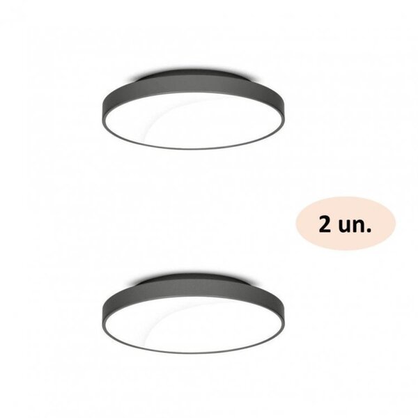 Kit 2 Plafons Para 4 Lâmpadas Redondo 50cm 7653 Jd Molina Jd