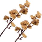 Kit 2 Plantas Artificiais Mamonas Marrom Enfeite Jardim 70cm