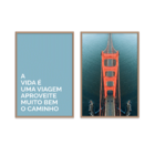 Kit 2 Plaquinhas Decorativa Adesivada A Vida É Uma Viagem...