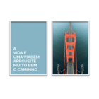 Kit 2 Plaquinhas Decorativa Adesivada A Vida É Uma Viagem...