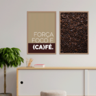 Kit 2 Plaquinhas Decorativa Adesivada Força, Foco E (ca) Fé