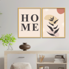 Kit 2 Plaquinhas Decorativa Adesivada Home