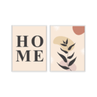 Kit 2 Plaquinhas Decorativa Adesivada Home