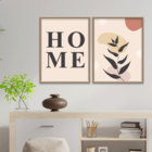 Kit 2 Plaquinhas Decorativa Adesivada Home