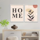 Kit 2 Plaquinhas Decorativa Adesivada Home